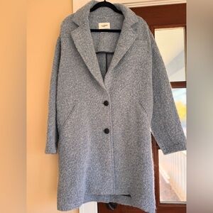 Isabel Marant Etoile Wool Alpaca Blue Trench Long Coat Oversized